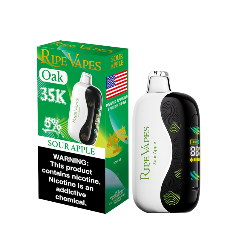 RIPE VAPES OAK 35K PUFF - SOUR APPLE