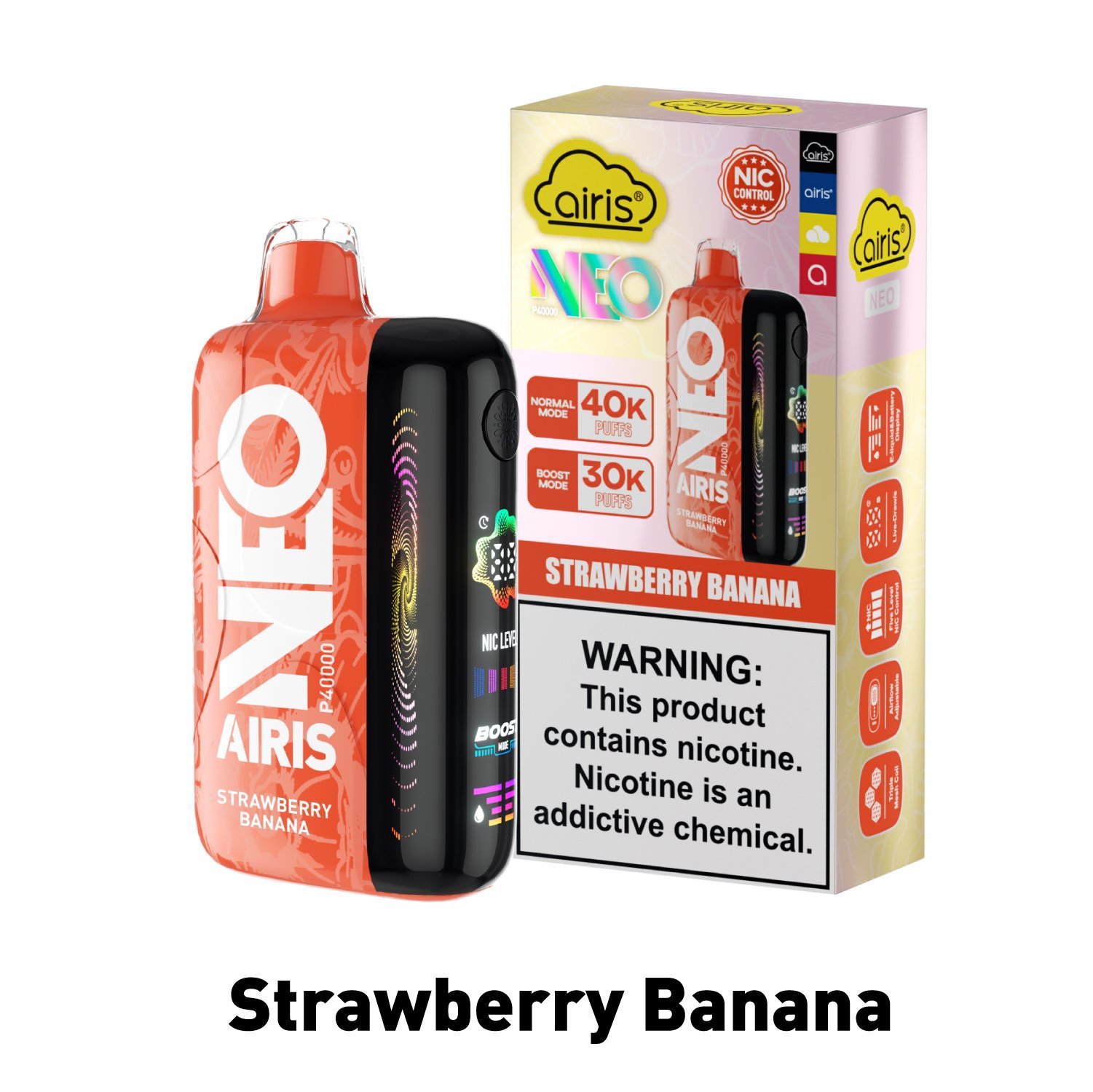 AIRIS NEO P40000 PUFF DISPOSABLE -STRAWBERRY WATERMELON